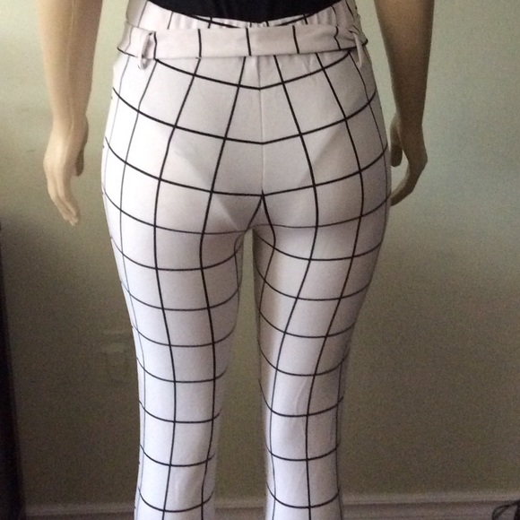 Checkered Tie-Front Pants - Picture 3 of 3
